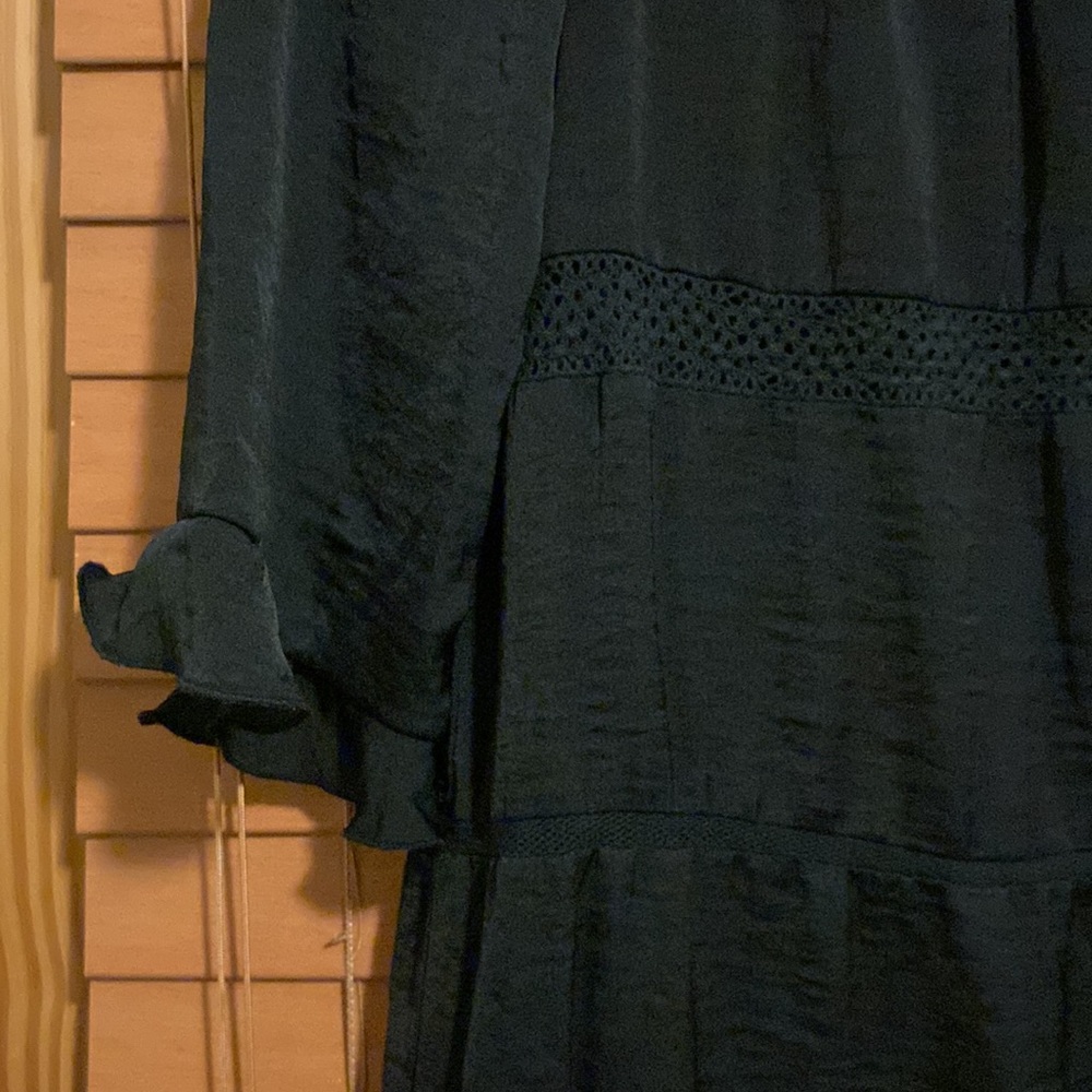 Crochet and Ruffles Black Mini - Picture 2 of 5